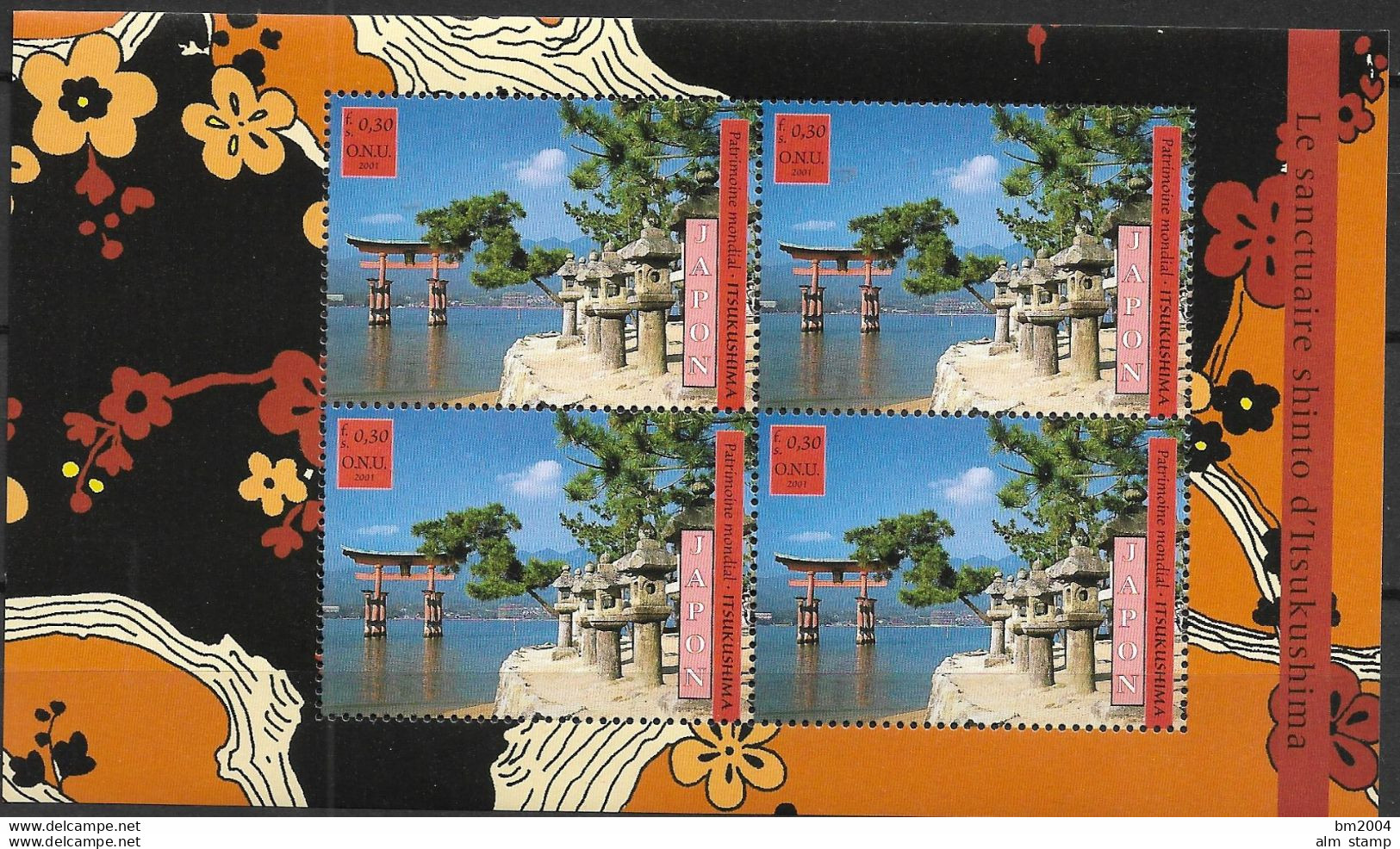 2001 UNO  Genf   Mi. H.- Bl. 29-34 **MNH  UNESCO-Welterbe: Japan - Unused Stamps