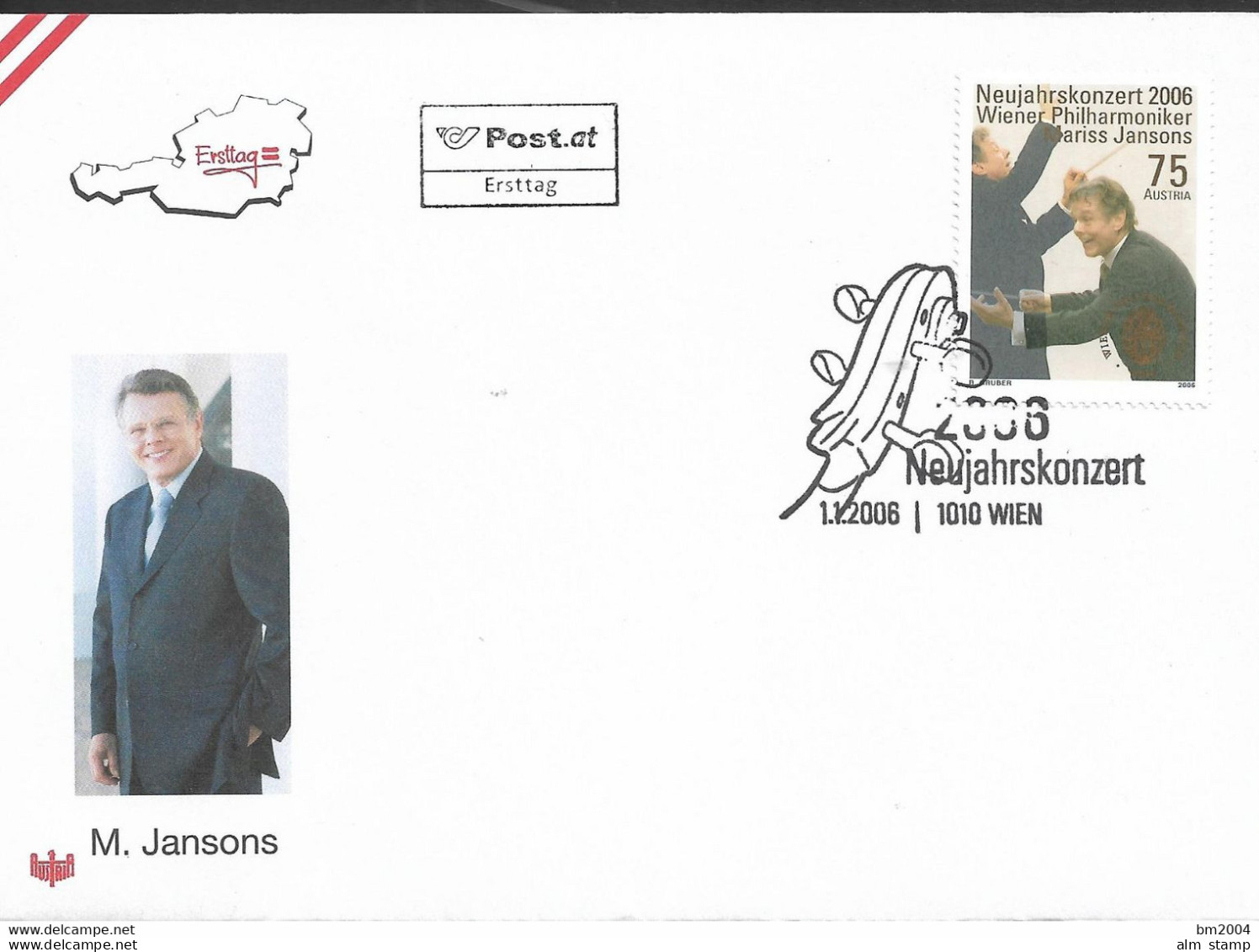 2006 Austria Österreich  Mi. 2564 FDC  Neujahrskonzert Der Wiener Philharmoniker Unter Der Leitung Von Mariss Jansons. - FDC