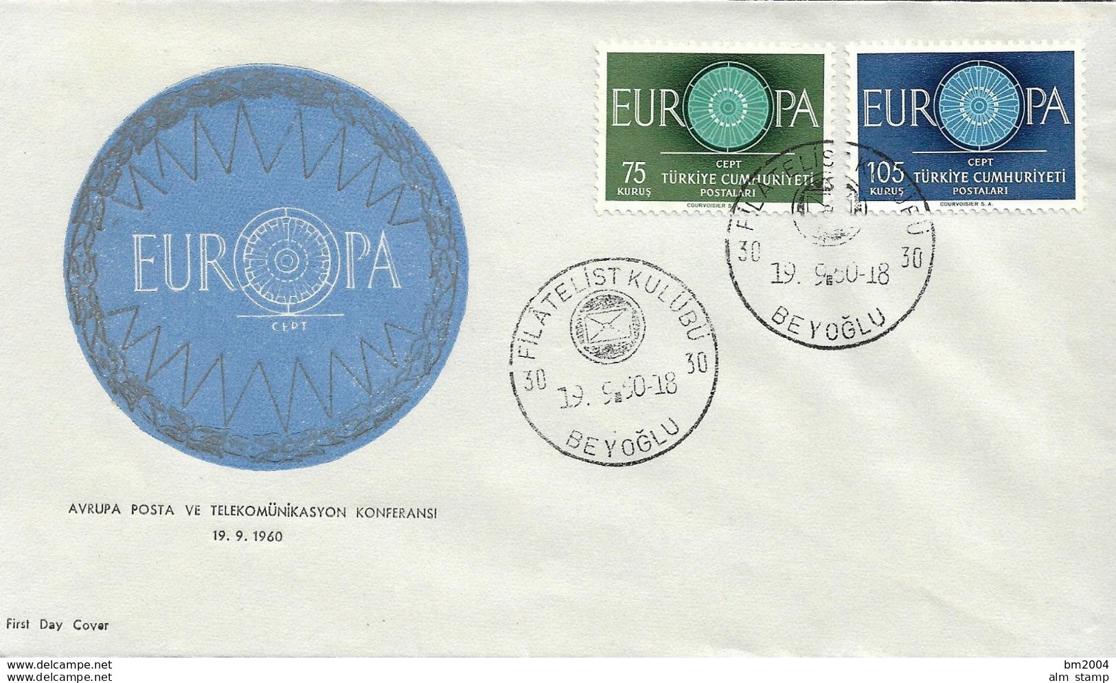 1960 Türkei  Mi. 1774-5 FDC  Europa - FDC