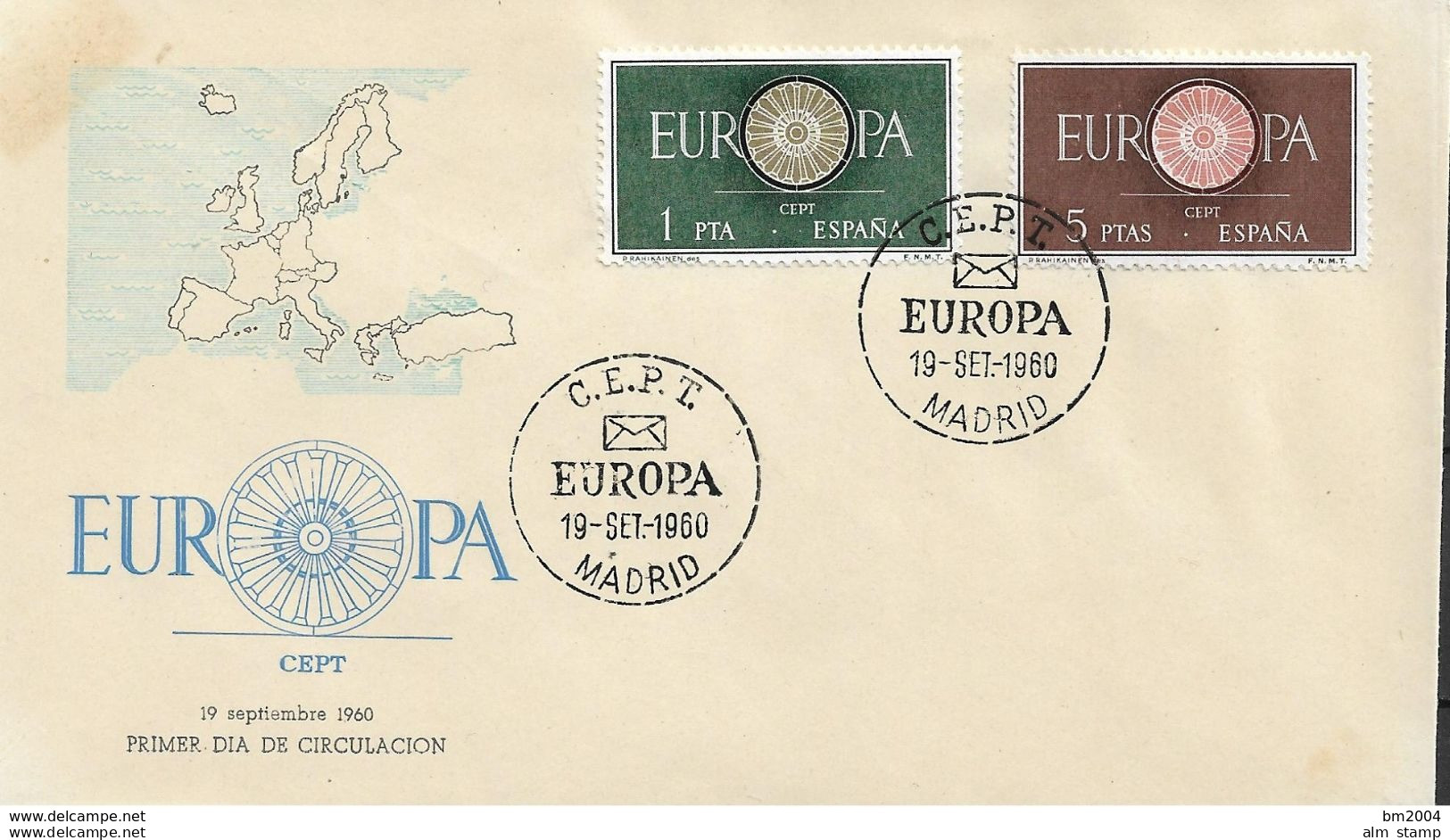 1960 Spanien   Mi. 1189-90 FDC  Europa - 1960