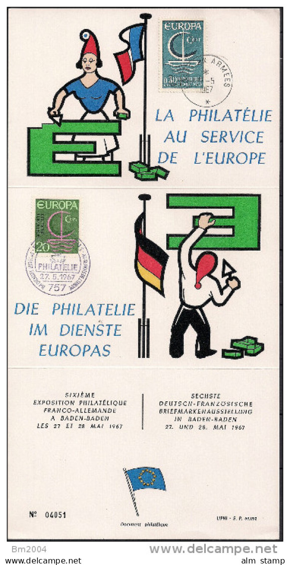 1967 Sechste   Französisch-deutsche Briefmarkenausstellung In Baden - Baden - 1967