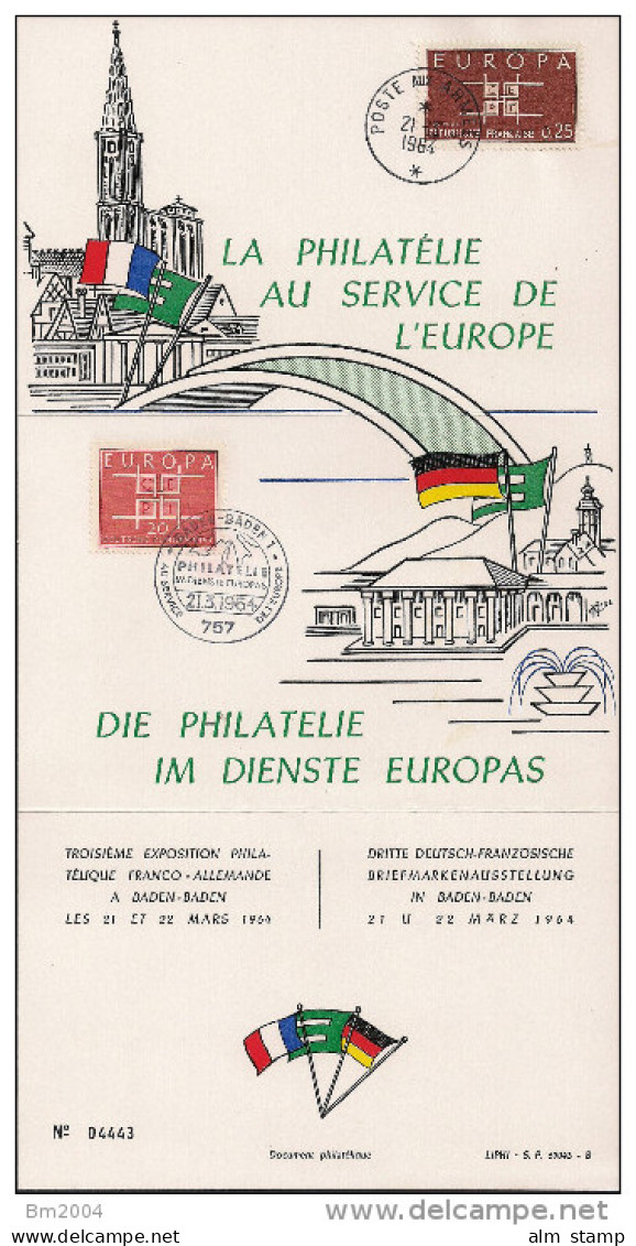 1964 Dritte Französisch-deutsche Briefmarkenausstellung In Baden - Baden - 1964