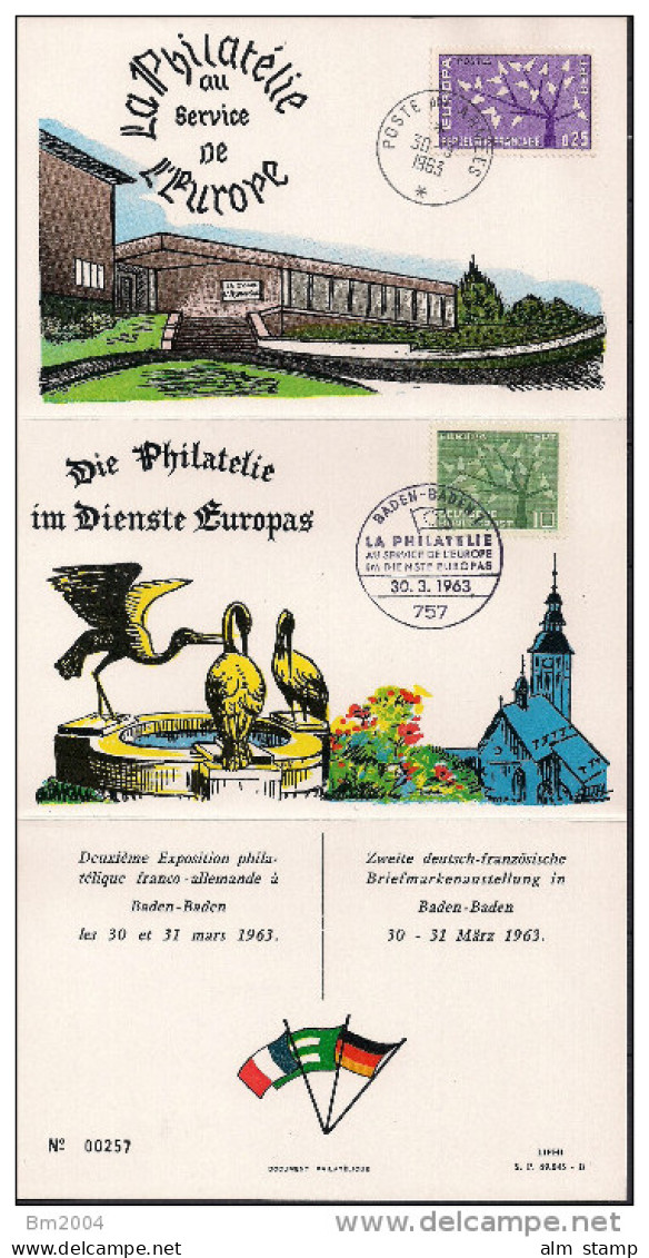 1963 Zweite  Französisch-deutsche Briefmarkenausstellung In Baden - Baden - 1963