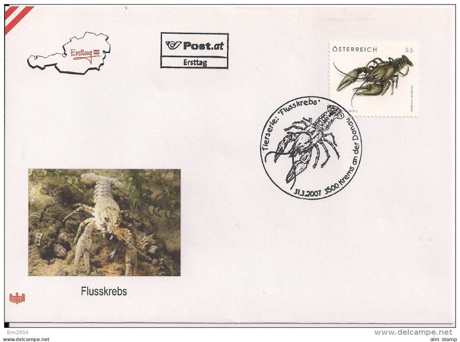 200t Austria Mi. 2649 FDC  Europäischer Flusskrebs (Astacus Astacus - FDC