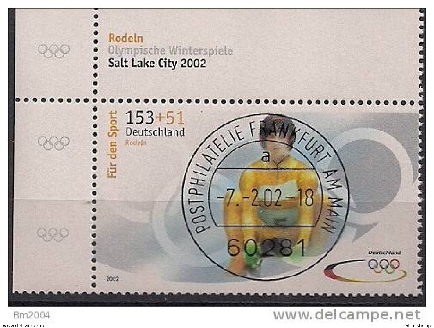 2002  Allem. Fed. Mi. 2240 EOL  Used Rodeln - Hiver 2002: Salt Lake City - Paralympic