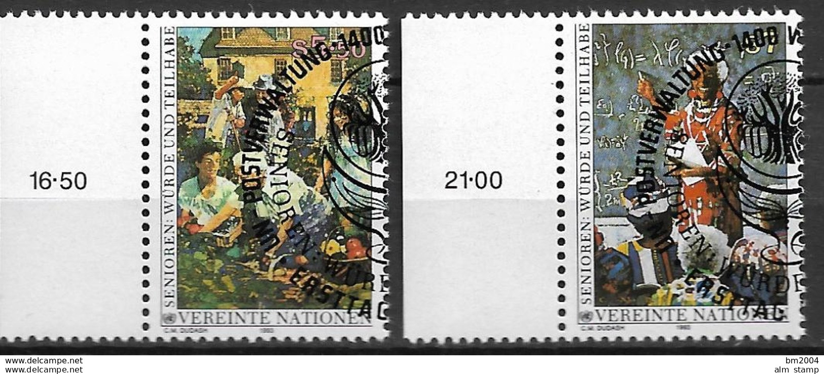 1993 UNO Wien Mi. 141-2 Used    Würde Und Teilhabe Für Senioren - Used Stamps