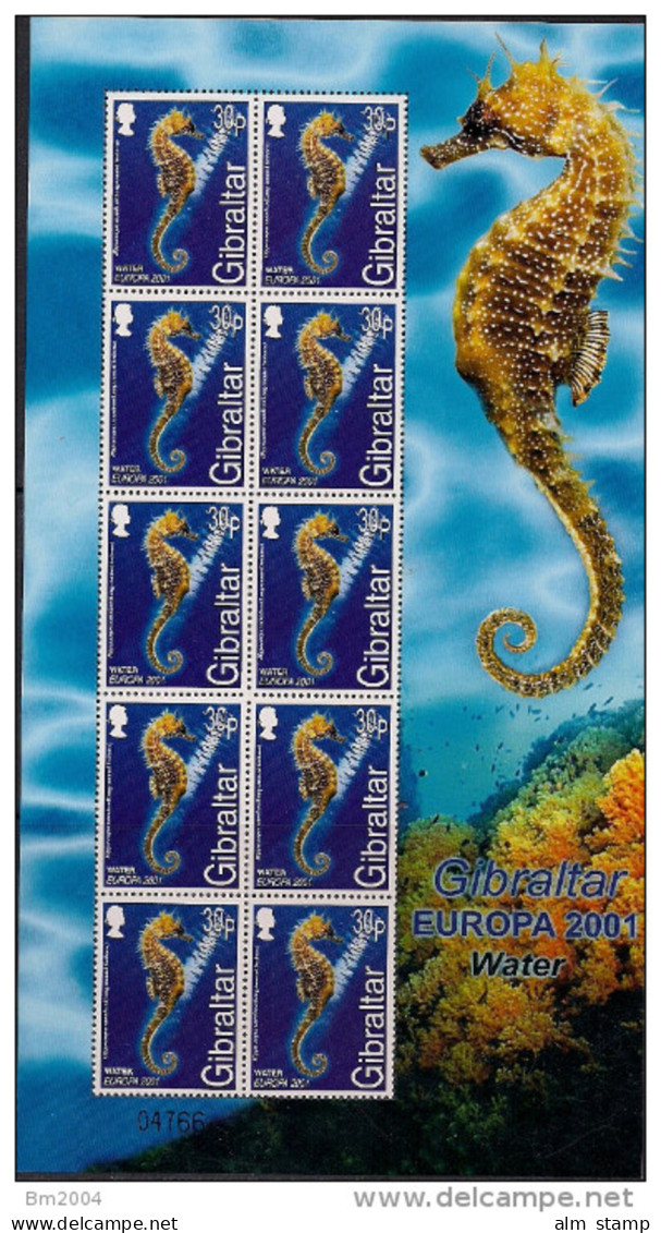 2001 Gibraltar Mi 962-5 *MNH Sheet Europa - 2001