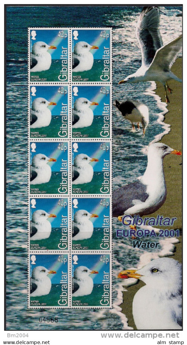 2001 Gibraltar Mi 962-5 *MNH Sheet Europa - 2001