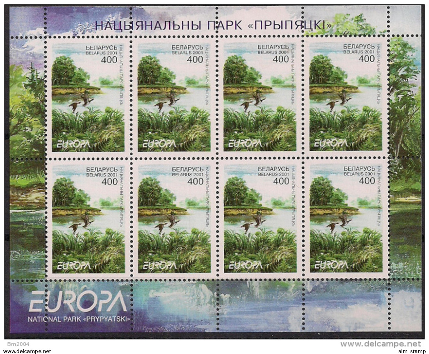 2001 Weissrussland  Belarus   Yv.  3710-1 Mi.  409-10 **MNH    Sheet - 2001