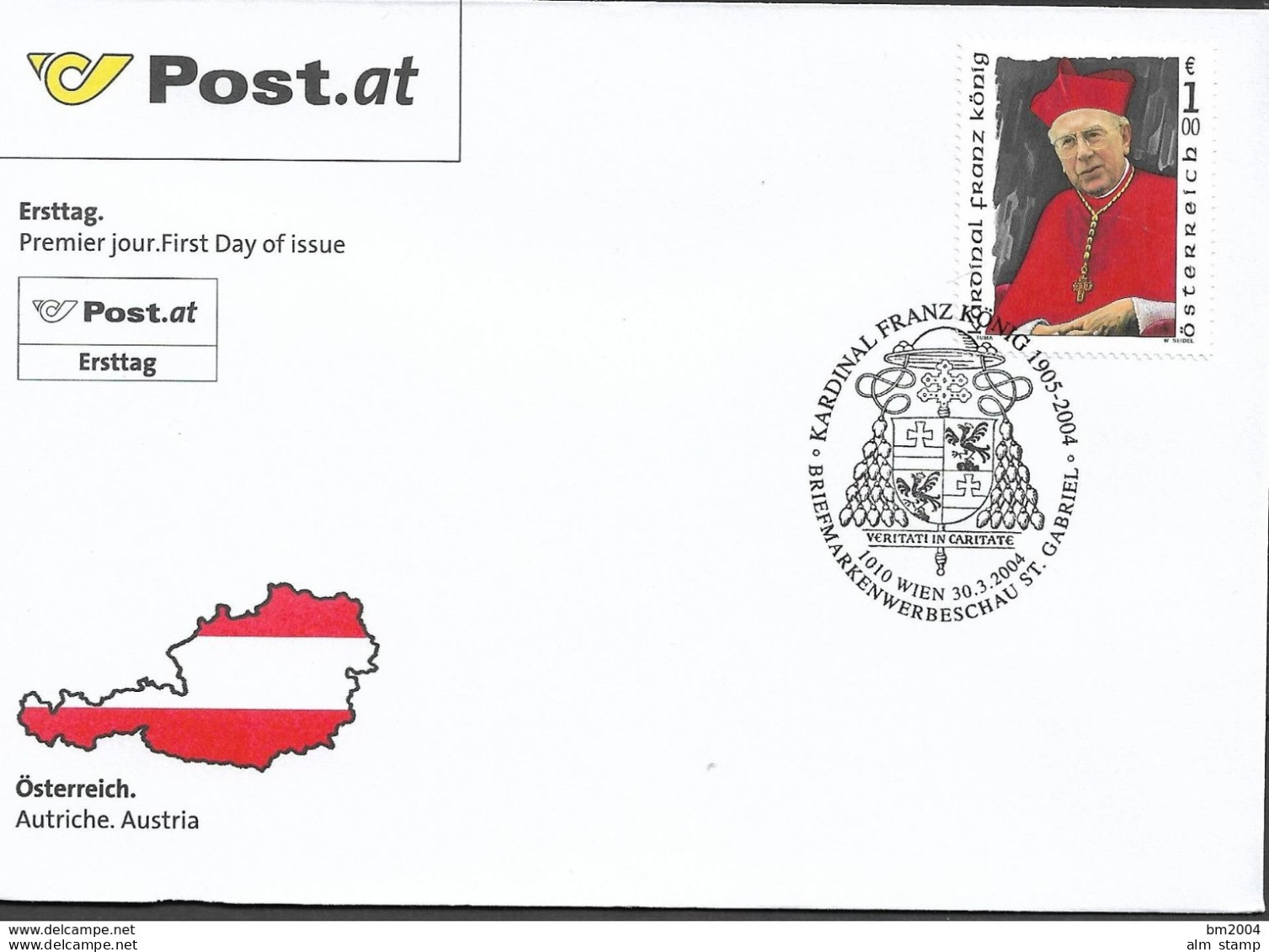 2004 Österreich  Austria Mi.  2472 FDC    Tod Von Kardinal Franz König - FDC