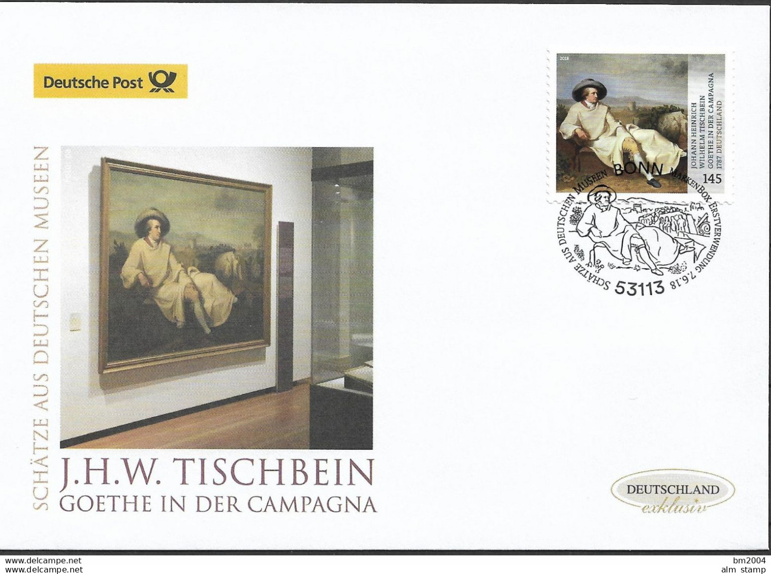 2018 Deutschland  Allem. Fed. Germany   Mi. 3397 FDC  Goethe In Der Campagna; Gemälde Von Johann Heinrich Wilhelm Tischb - 2011-…