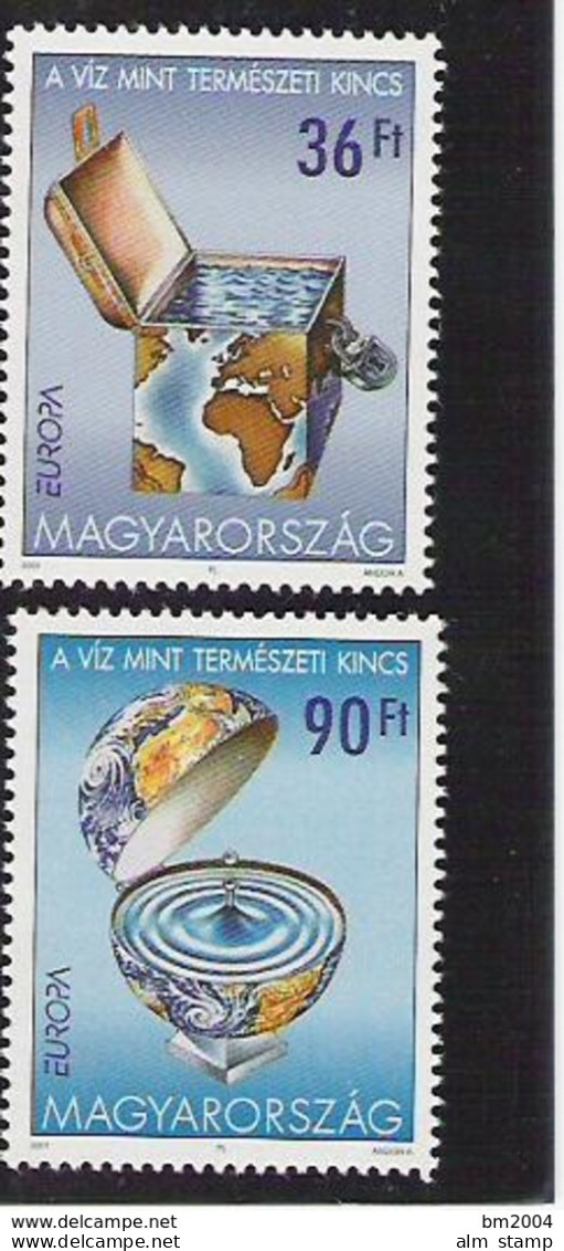 2001 Ungarn Magyarorszag Mi. 4674-5 **MNH  Europa: Lebensspender Wasser - 2001