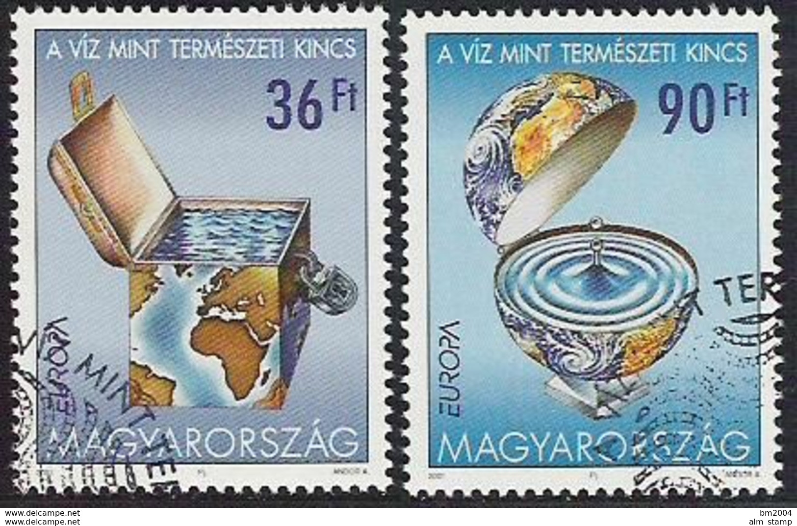 2001 Ungarn Magyarorszag Mi. 4674-5 Used  Europa: Lebensspender Wasser - 2001