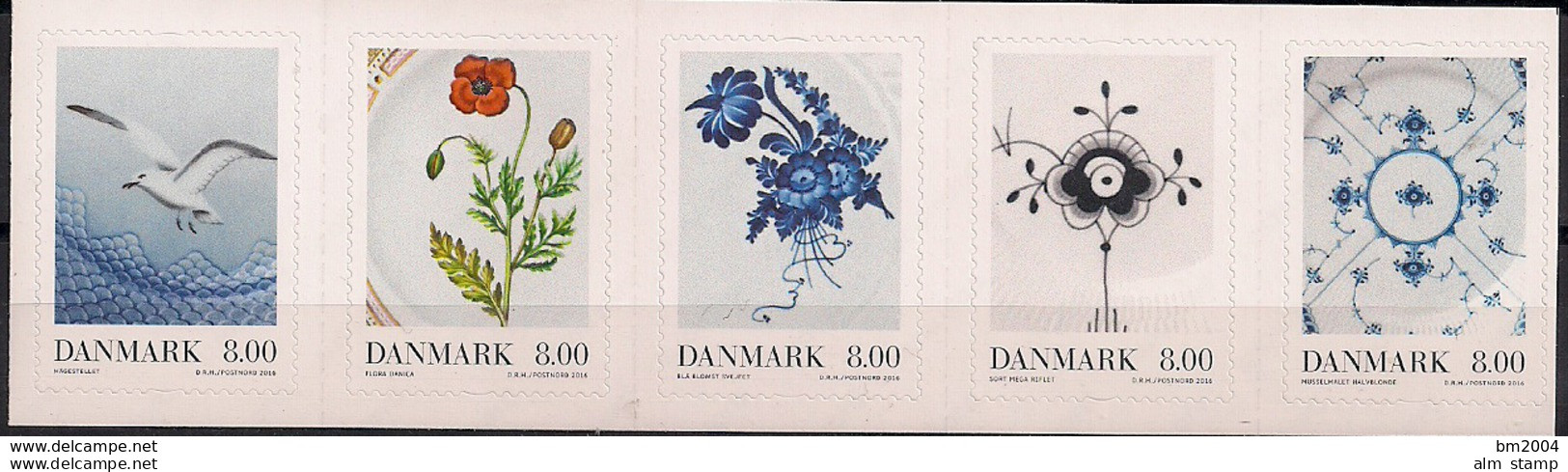 2016 Dänemark Mi.1894-8 **MNH Dänisches Porzellan. - Unused Stamps