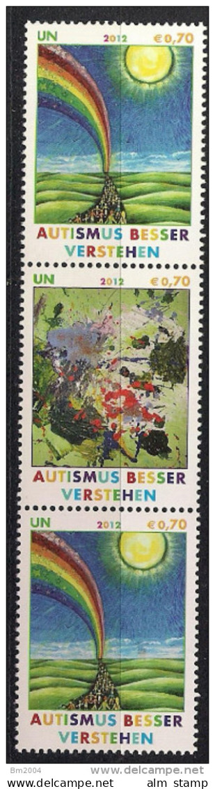 2012 UNO Wien Mi. 747-746-747**MNH  Autismus Besser Verstehen - Nuovi