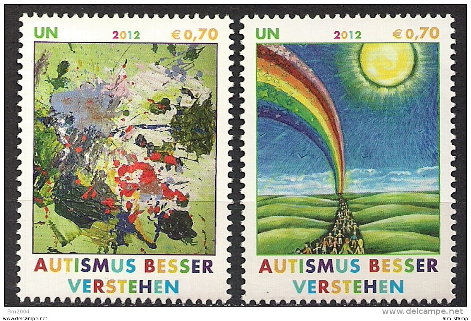 2012 UNO Wien Mi. 746-7**MNH  Autismus Besser Verstehen - Ungebraucht