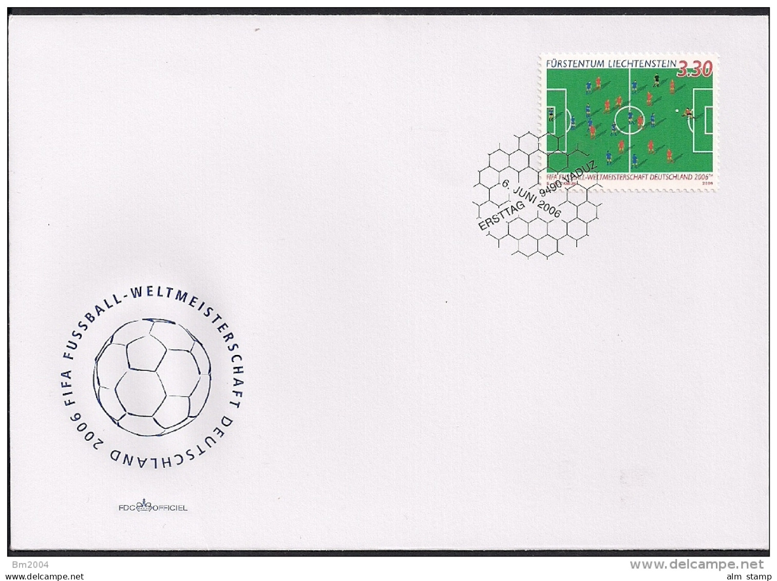 2006 Liechtenstein Mi. 1411 FDC Fußball-Weltmeisterschaft, Deutschland - 2006 – Germania