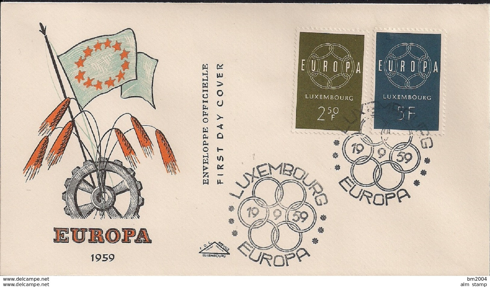 1959 Luxemburg Mi. 609-10 FDC - 1959