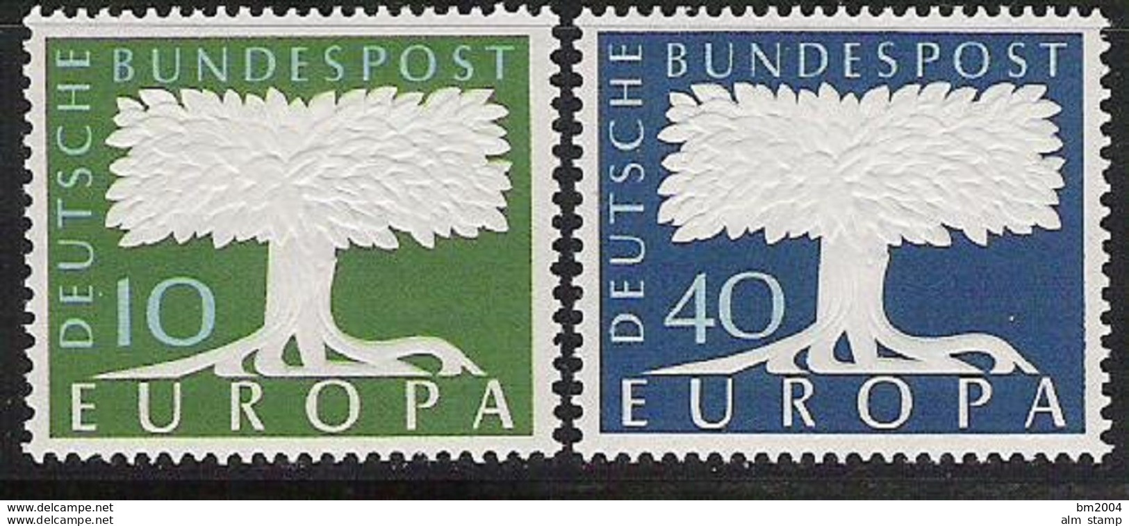 1957 Deutschland Germany  Allem. Fed. Mi. 268-9  **MNH - 1957