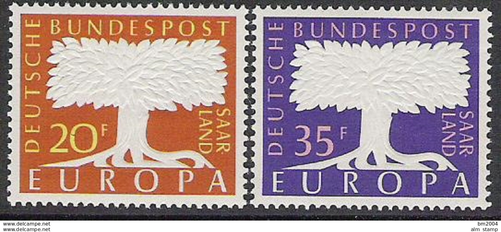 1957 Saarland    Mi. 402-3**MNH - 1957