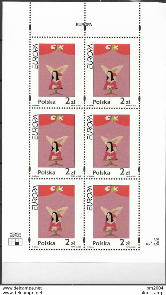 2002 Polen Mi. 3972**MNH    Europa: Zirkus. - Unused Stamps