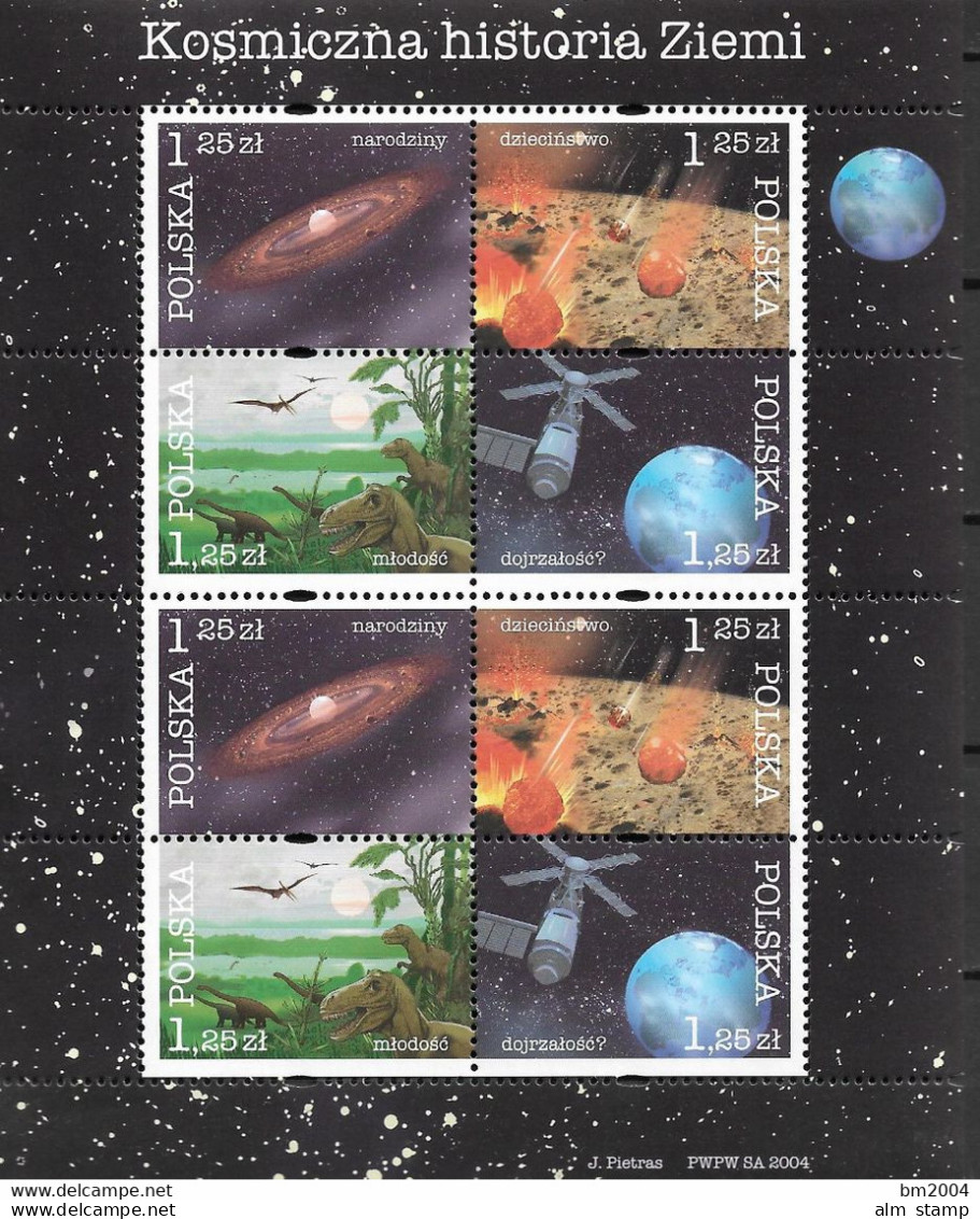 2004 Polen Mi. 4162-5**MNH    Geschichte Der Erde. - Nuevos