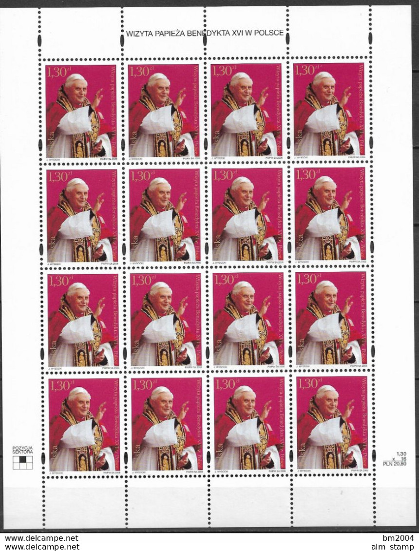 2006 Polen Mi. 4241**MNH     Polenreise Von Papst Benedikt XVI. - Unused Stamps