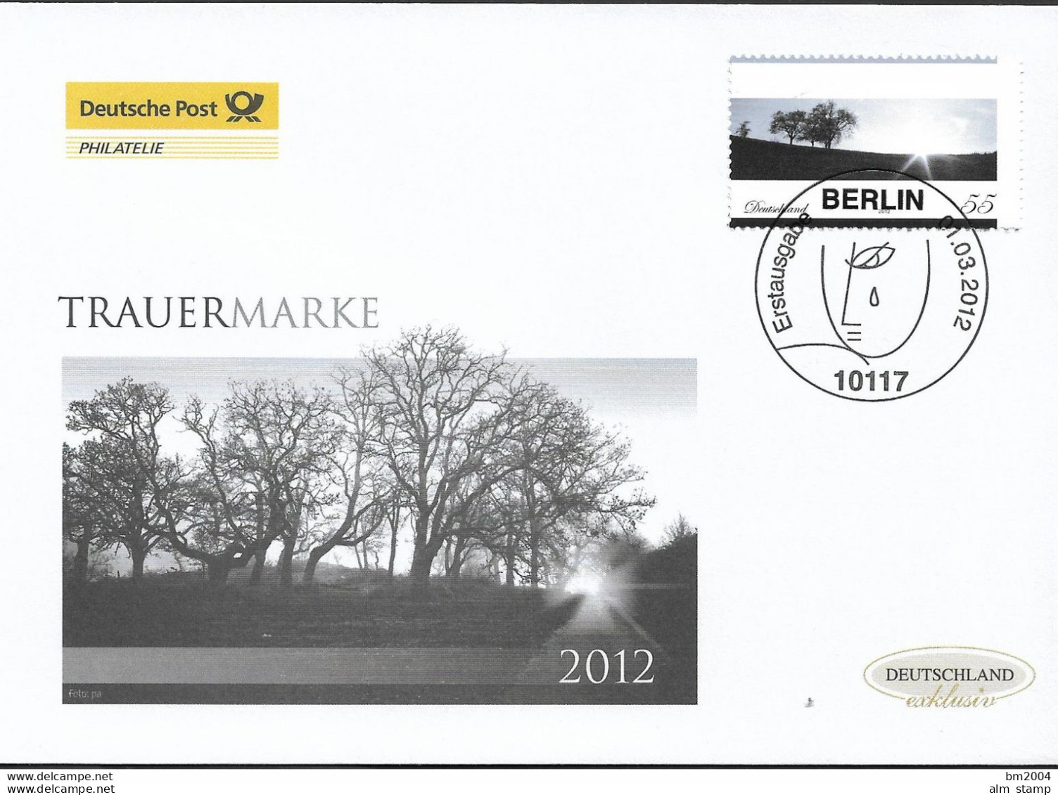 2012 Deutschland  Allem. Fed. Germany  Mi. 2920 FDC    Trauermarke - 2011-…