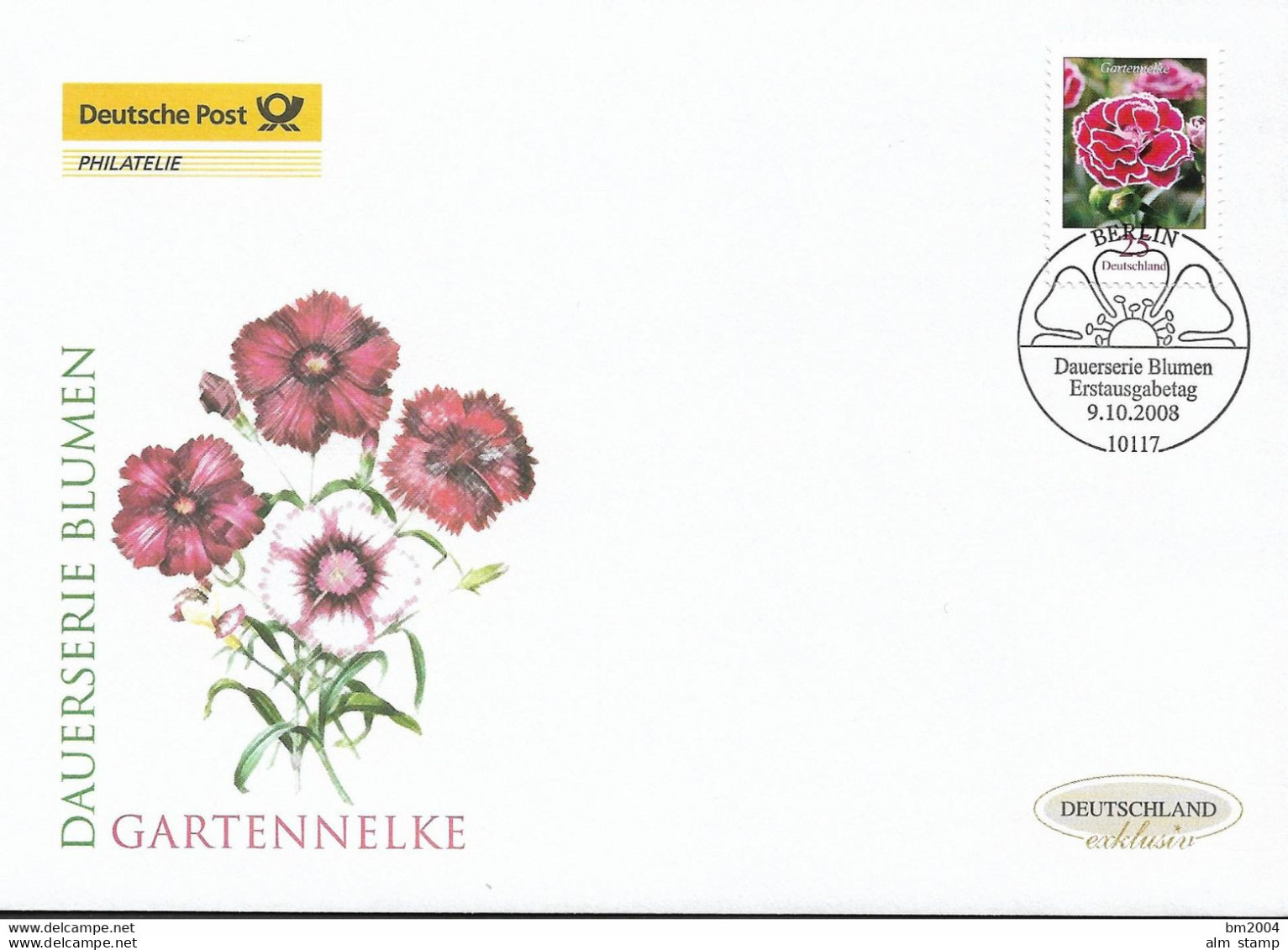 2008 Deutschland Germany Mi. 2694 FDC  Blumen :  Gartennelke (Dianthus Caryophyllus) - 2008