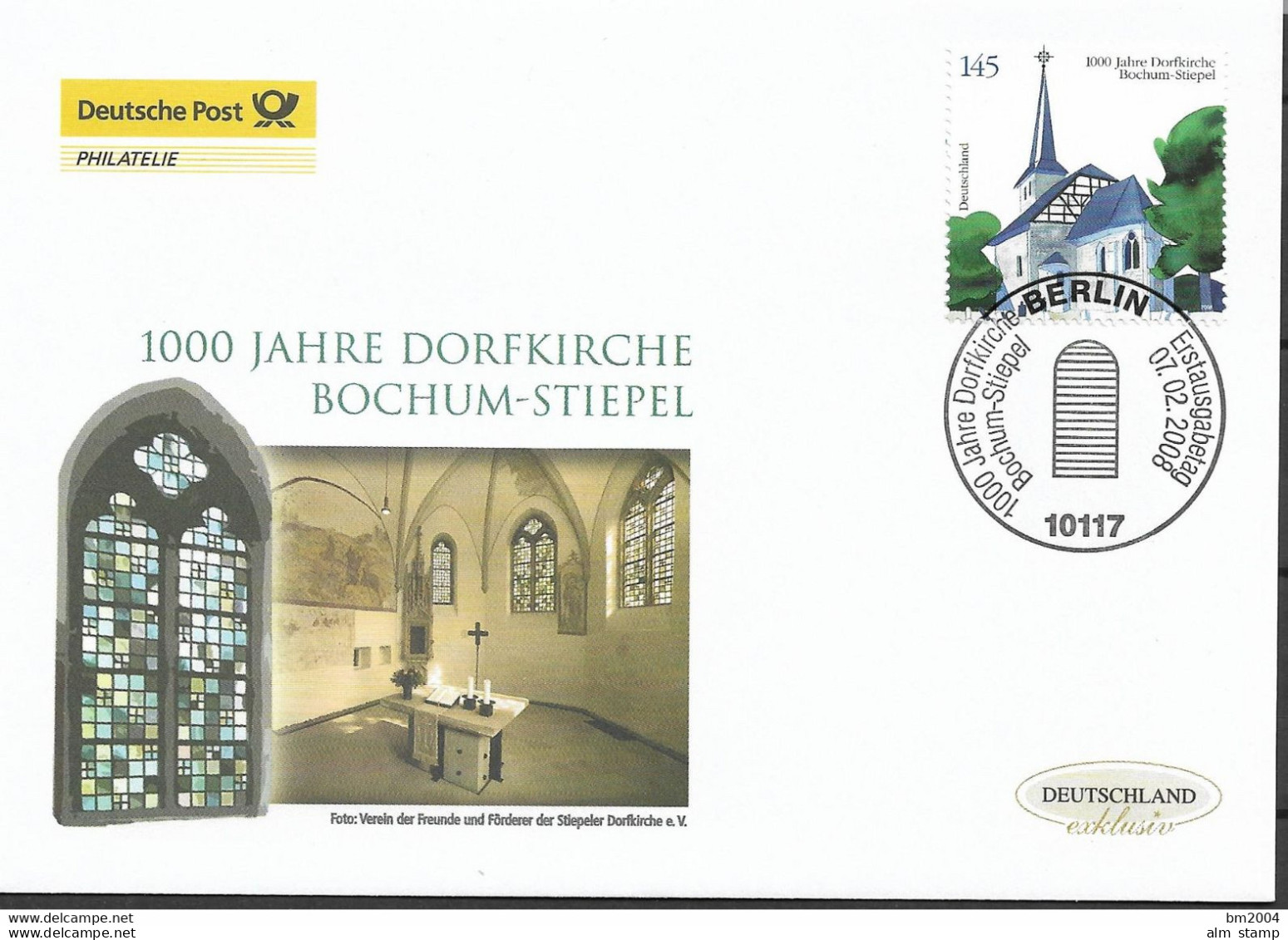 2008 Deutschland Germany Mi. 2646 FDC   1000 Jahre Dorfkirche Von Bochum-Stiepel. - 2008