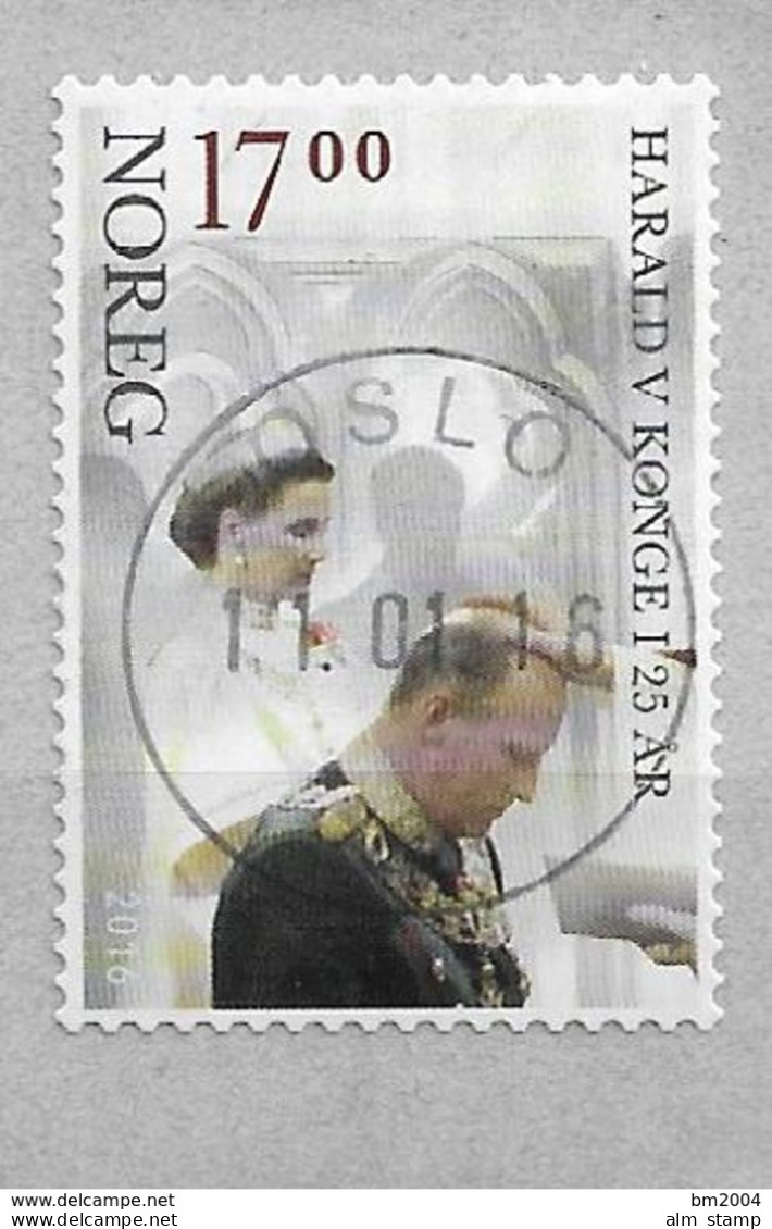 2016 Norwegen Mi. 1903 Used 11.01.16   25. Jahrestag Der Krönung Von König Harald V. - Usati