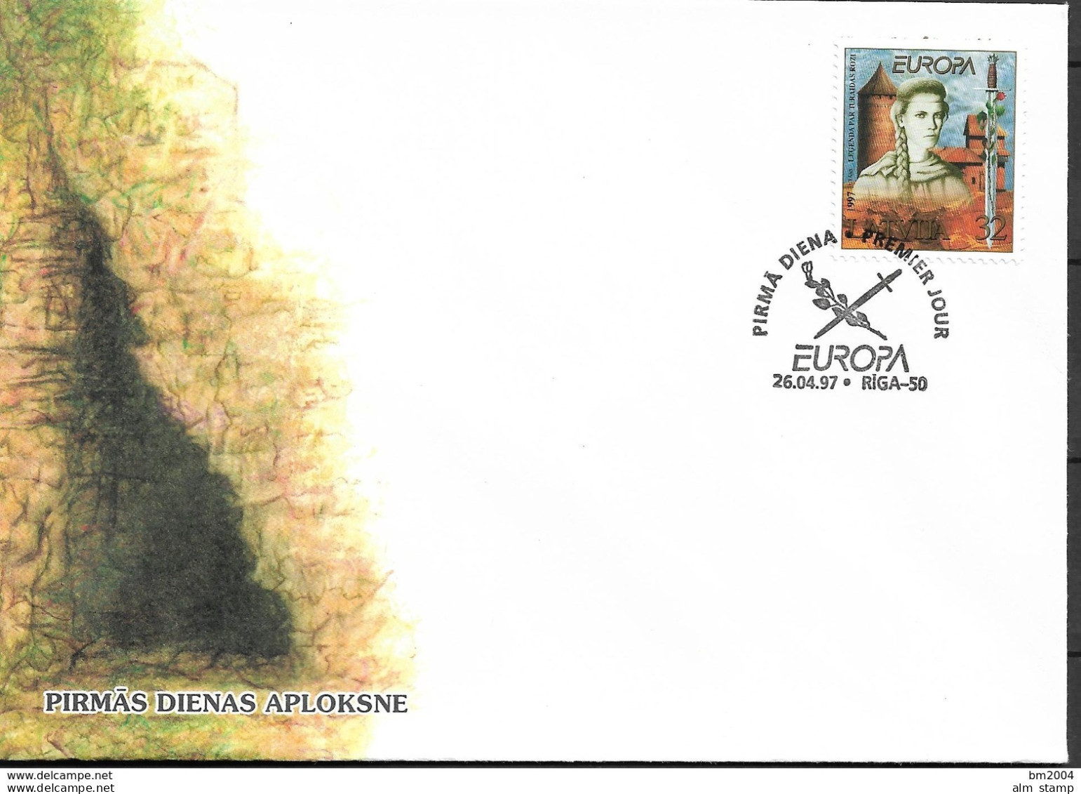 1997  Lettland  Latvija  Lettonie  Mi 453  FDC Europa: Sagen Und Legenden - 1997