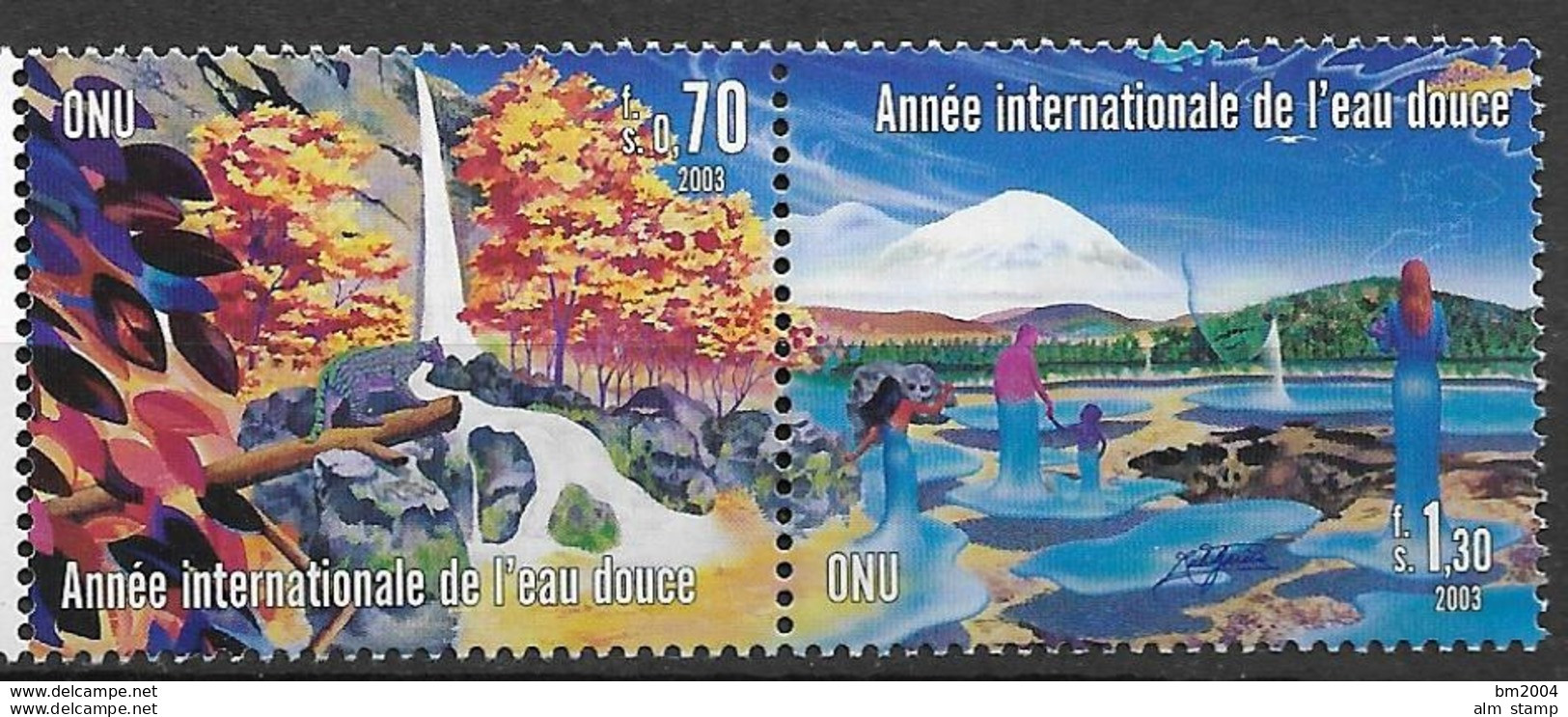 2003  UNO Genf Mi.  470-1**MNH  . Internationales Jahr Des Süßwassers. - Unused Stamps