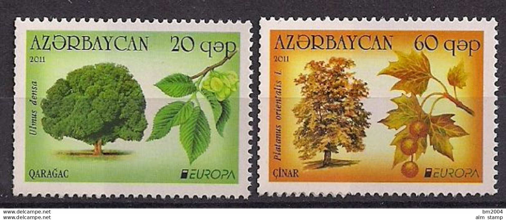 2011 Aserbaidschan   Mi. 840-1**MNH     Europa  " Der Wald " - 2011