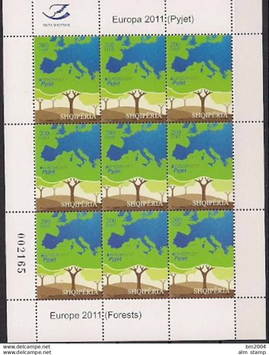 2011 Albanien   Mi. 3366 **MNH     Europa  " Der Wald " - 2011