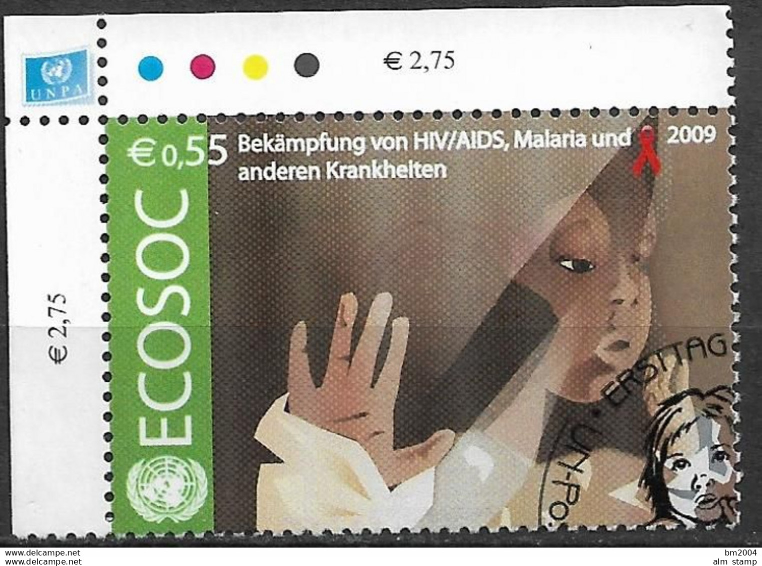 2009 UNO Wien Mi. 605 Used  Bekämpfung Von HIV/Aids, Malaria Und Anderen Krankheiten - Used Stamps