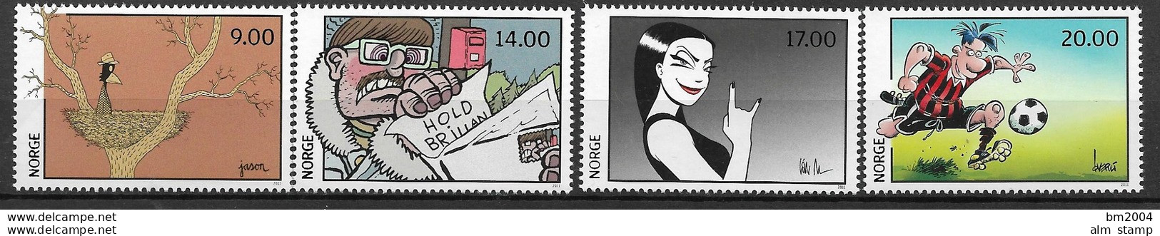 2011 Norwegen Norge Mi.1765-8 **MNH    100 Jahre Norwegische Comics - Unused Stamps