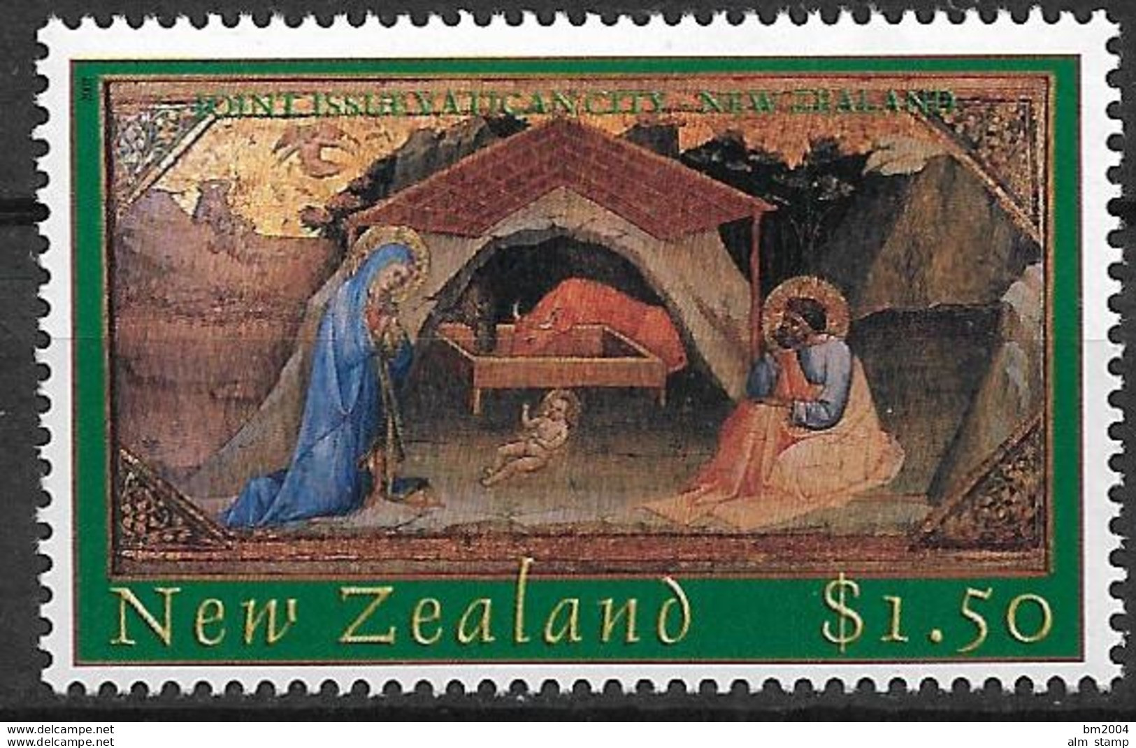 2002 Vatikan   Mi. 1427+ Neuseeland Mi. 2029** MNH  Weihnachten - Joint Issues