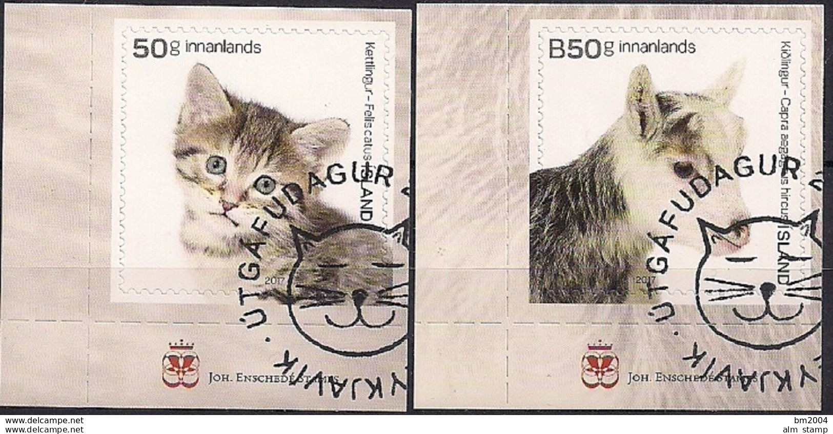 2017 Island Mi. 1529-30 Used    Tierbabys - Used Stamps