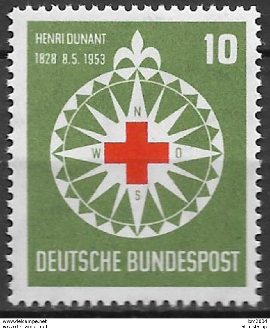 1953   Deutschland Germany Mi. 164 **MNH   125. Geburtstag Von Henri Dunan - Ungebraucht