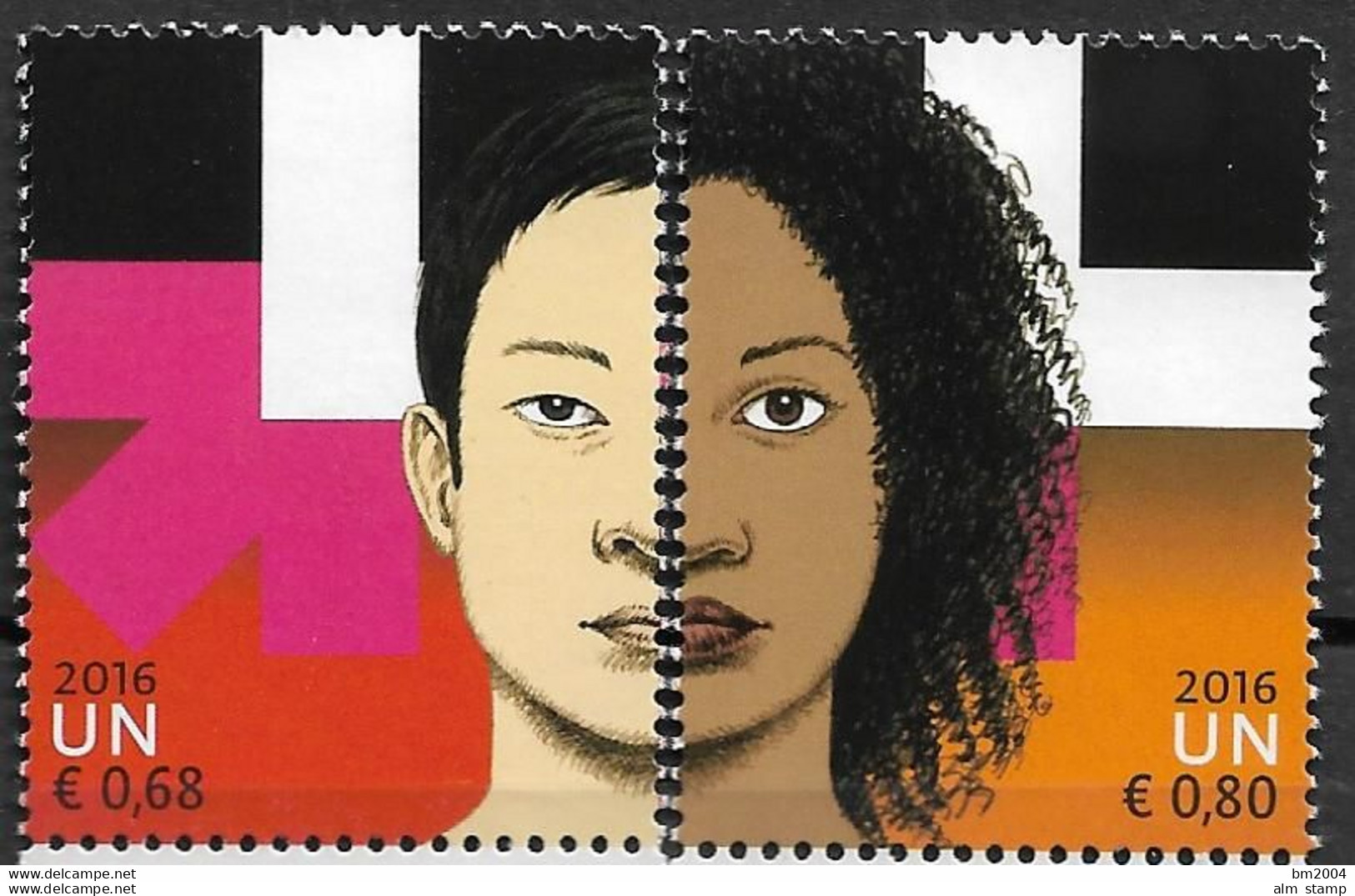 2016 UNO Wien Mi. 903-4 **MNH   Solidaritätsbewegung Zur Geschlechtergleichstellung „HeForShe“. - Unused Stamps