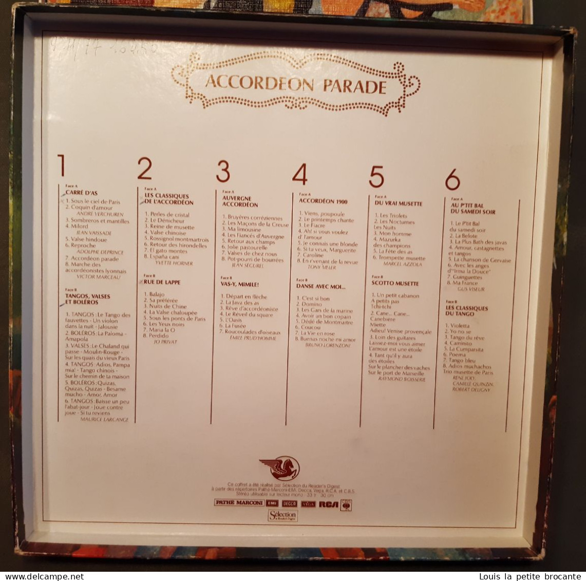 Coffret De 6 Disques Vinyles, ACCORDÉON PARADE, 33 Tours Stéréo. PATHE MARCONI - RCA, Sélection Du Reader's Digest - Complete Collections