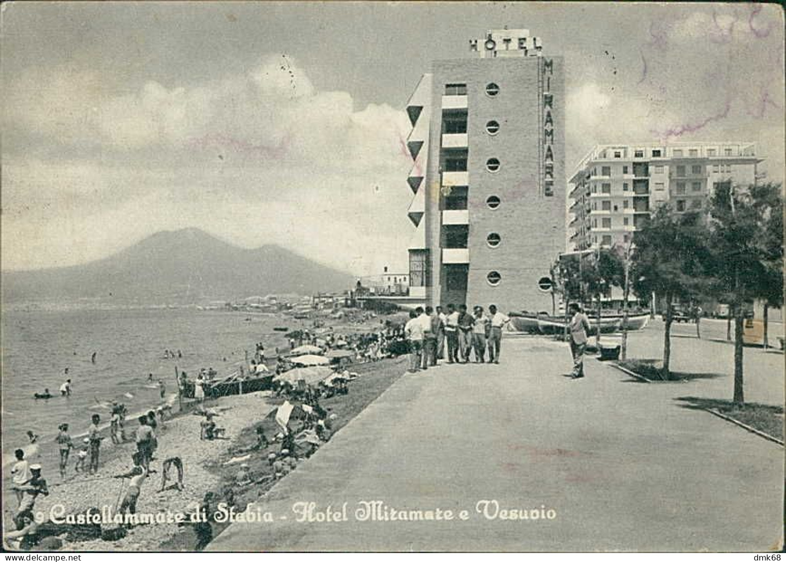 CASTELLAMMARE DI STABIA - HOTEL MIRAMARE E VESUVIO - EDIZIONE FARFALLA - SPEDITA 1959 (18557) - Castellammare Di Stabia