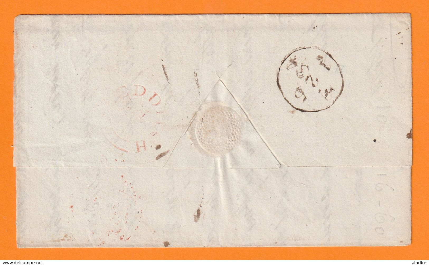 1834 - K WIV - Portion De Lettre Pliée En Français De Londres ? Vers Paris - Entrée Par Calais - Taxe 15 - ...-1840 Prephilately