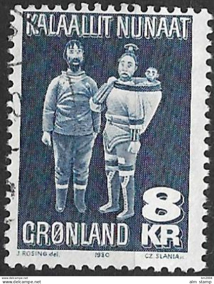 1980 Grönland Mi. 119 Used  Kunsthandwerk: Holzfiguren Von Johannes Kreutzmann - Gebruikt