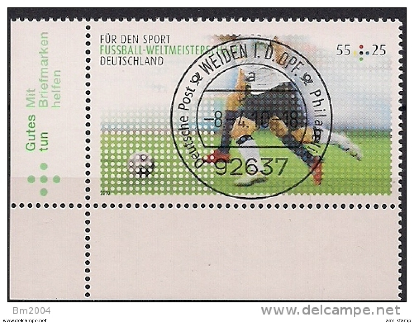 2010  Deutschland Yv. 2613 Mi. 2788  Used Fußball-Weltmeisterschaft , Südafrika - 2010 – Sud Africa