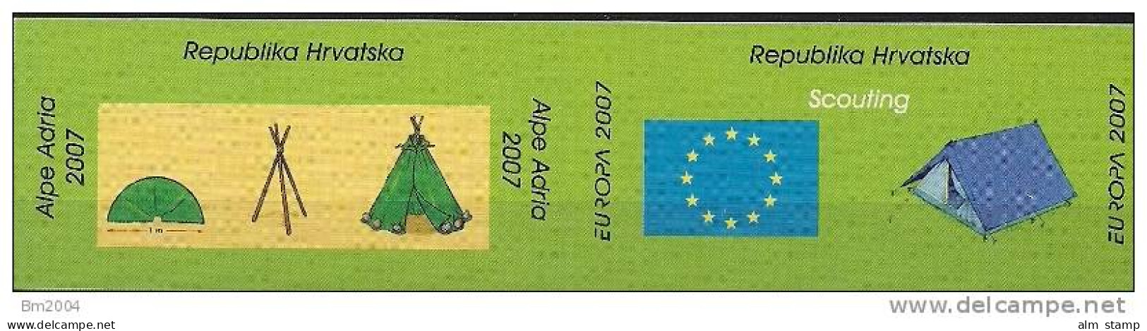 2007 CROAZIA KROATIEN ALPE-ADRIA BOOKLET **MNH  Europa Scouts - 2007