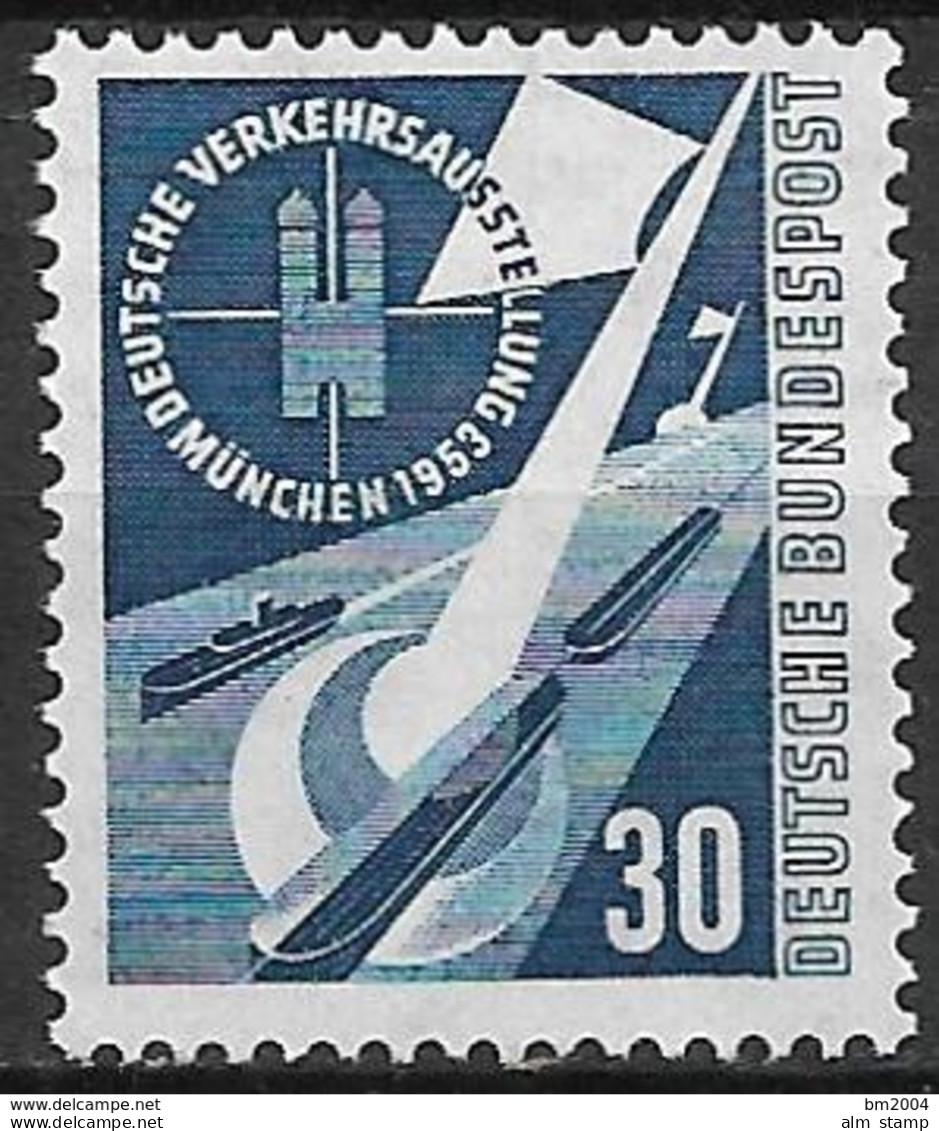 1953 Allem. Fed. Deutschland Germany Mi. 170 Mint    Deutsche Verkehrsausstellung, München - Ungebraucht