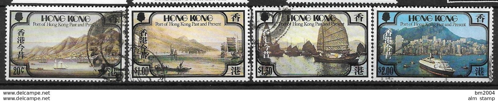 1982 Hong Kong  Mi. 380-3 Used  . Hafen Von Hongkong. - Used Stamps