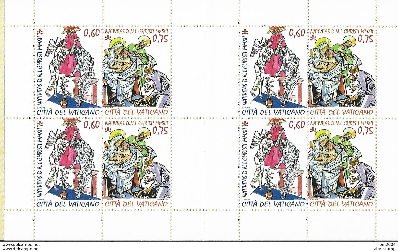 2012  Vatikan Mi. 1753-4  **MNH  Booklet   Weihnachten - Booklets